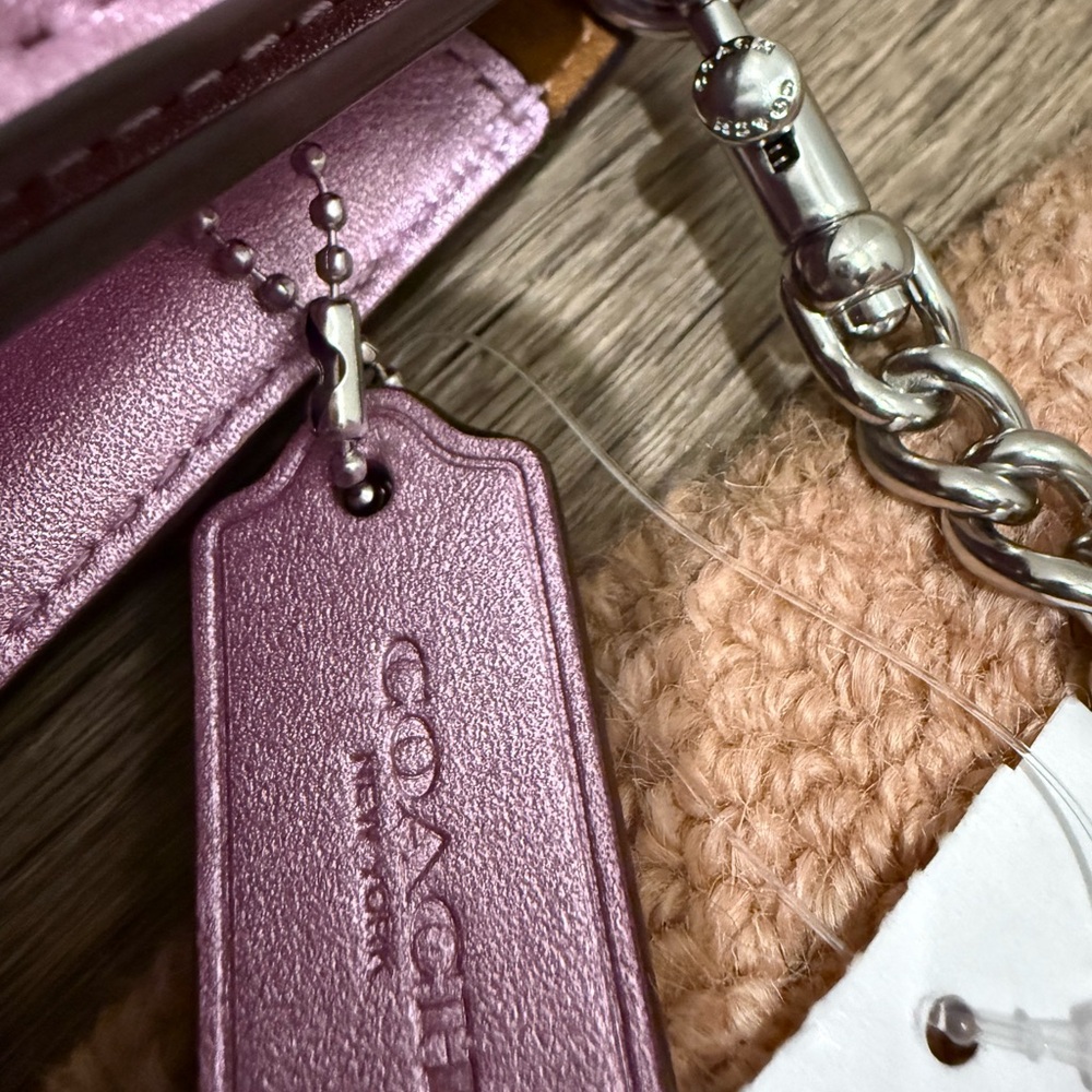 Coach Sequin Clutch/Crossbody in Lilac NWT - Picture 11 of 11